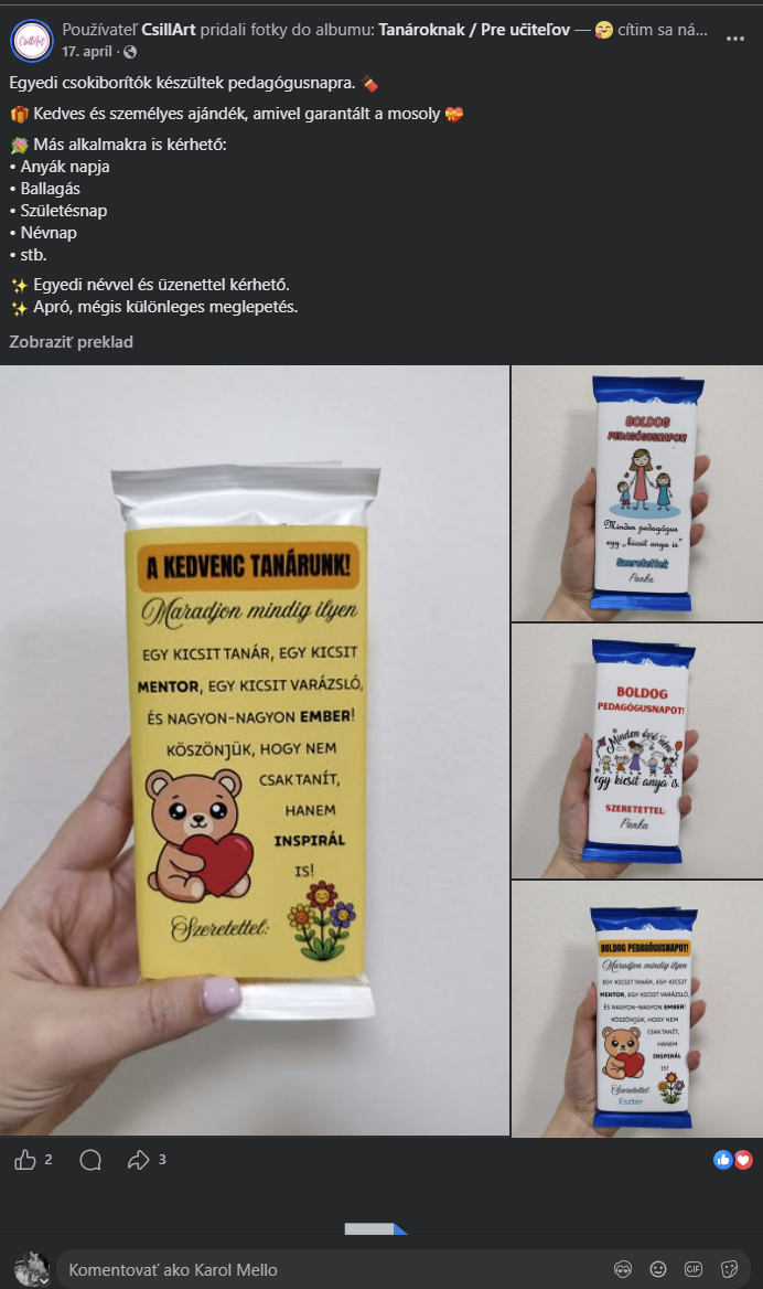 Personalizovaný darček